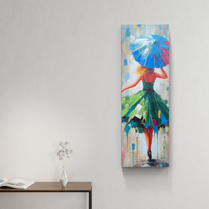 Frau mit Regenschirm A