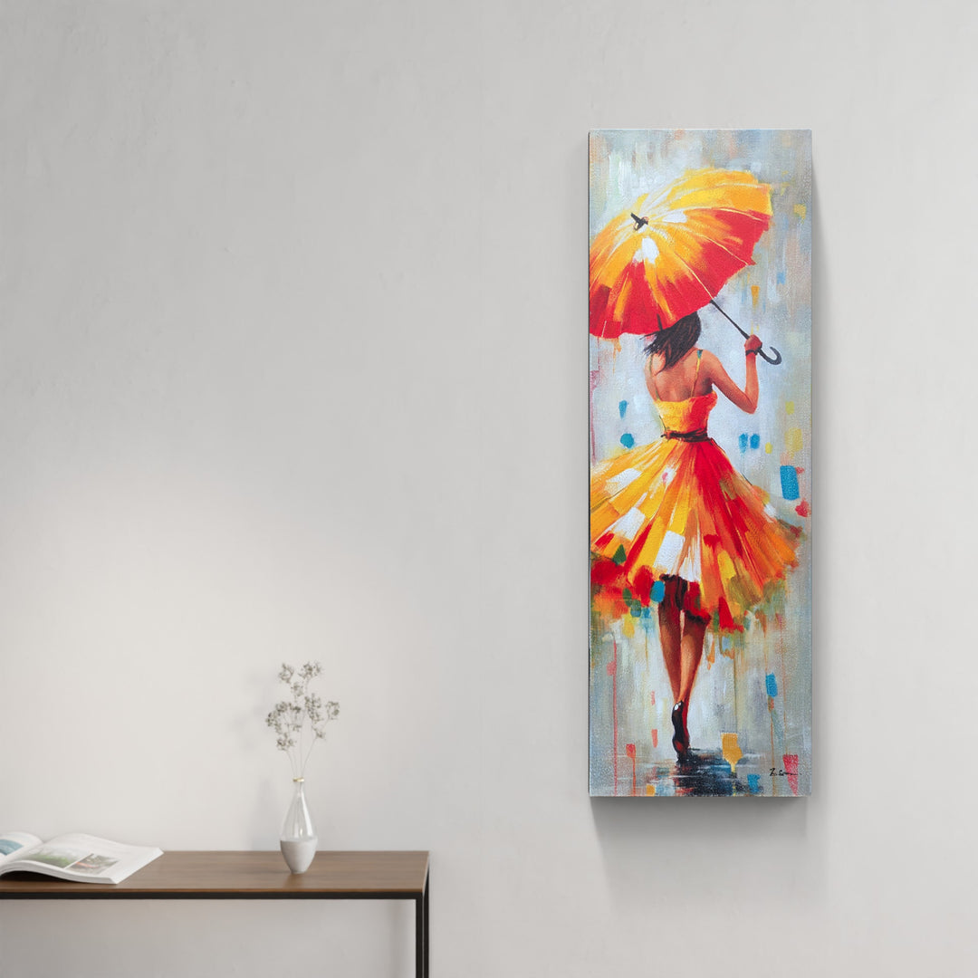 Frau mit Regenschirm C