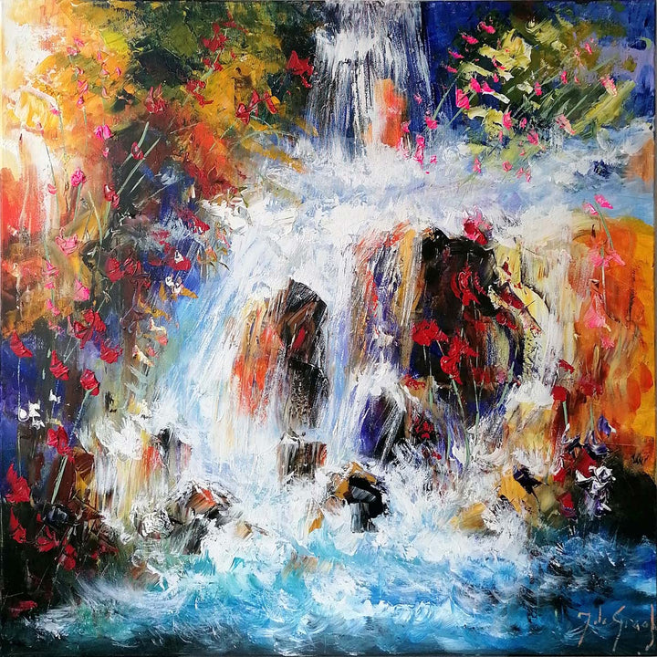 "Blütentanz am Wasserfall II" | Jochem De Graaf
