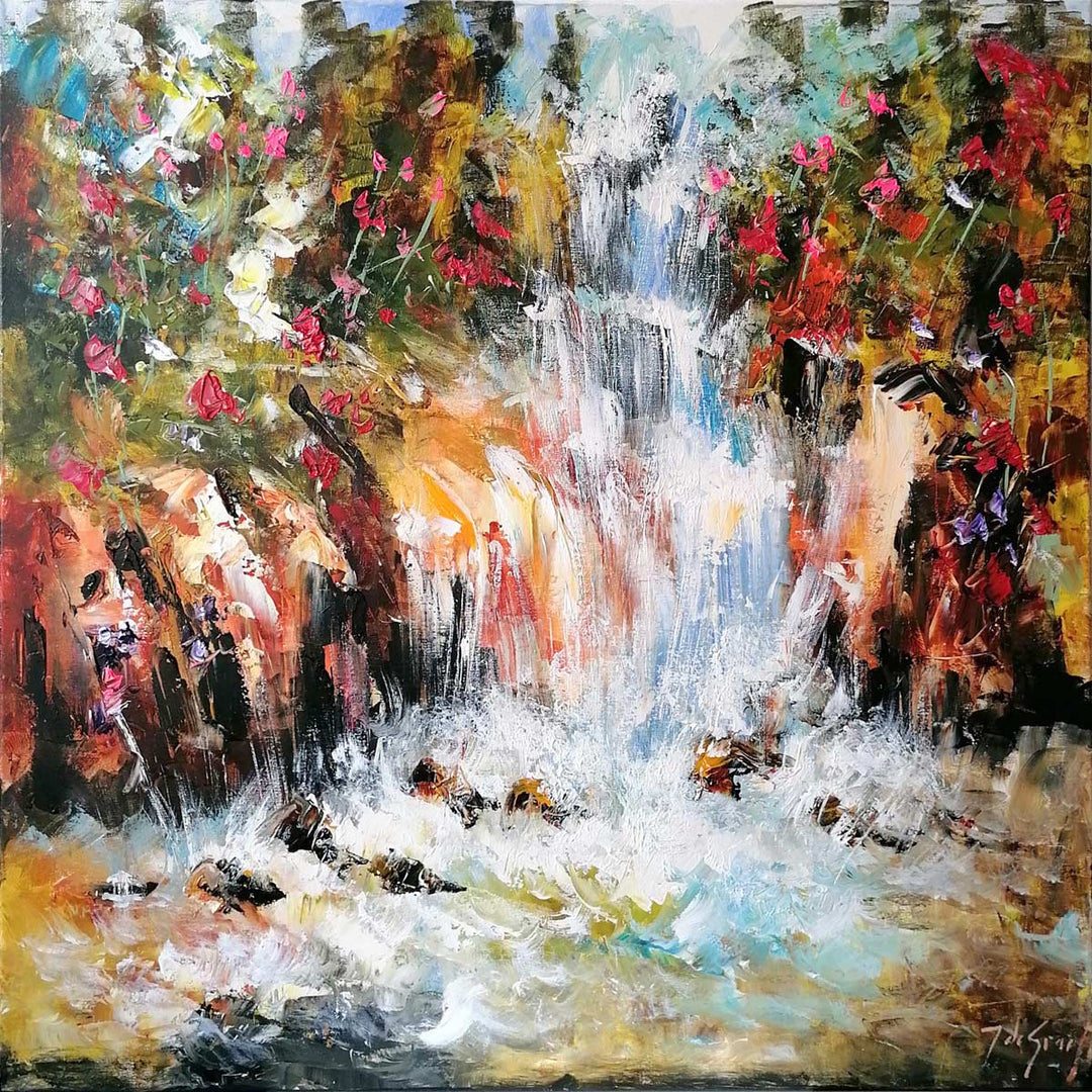 "Blütentanz am Wasserfall I" | Jochem De Graaf