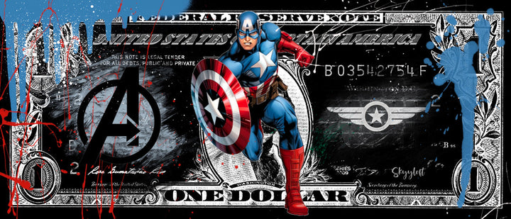 Skyyloft CAPTAIN AMERICA DOLLAR – gerahmt