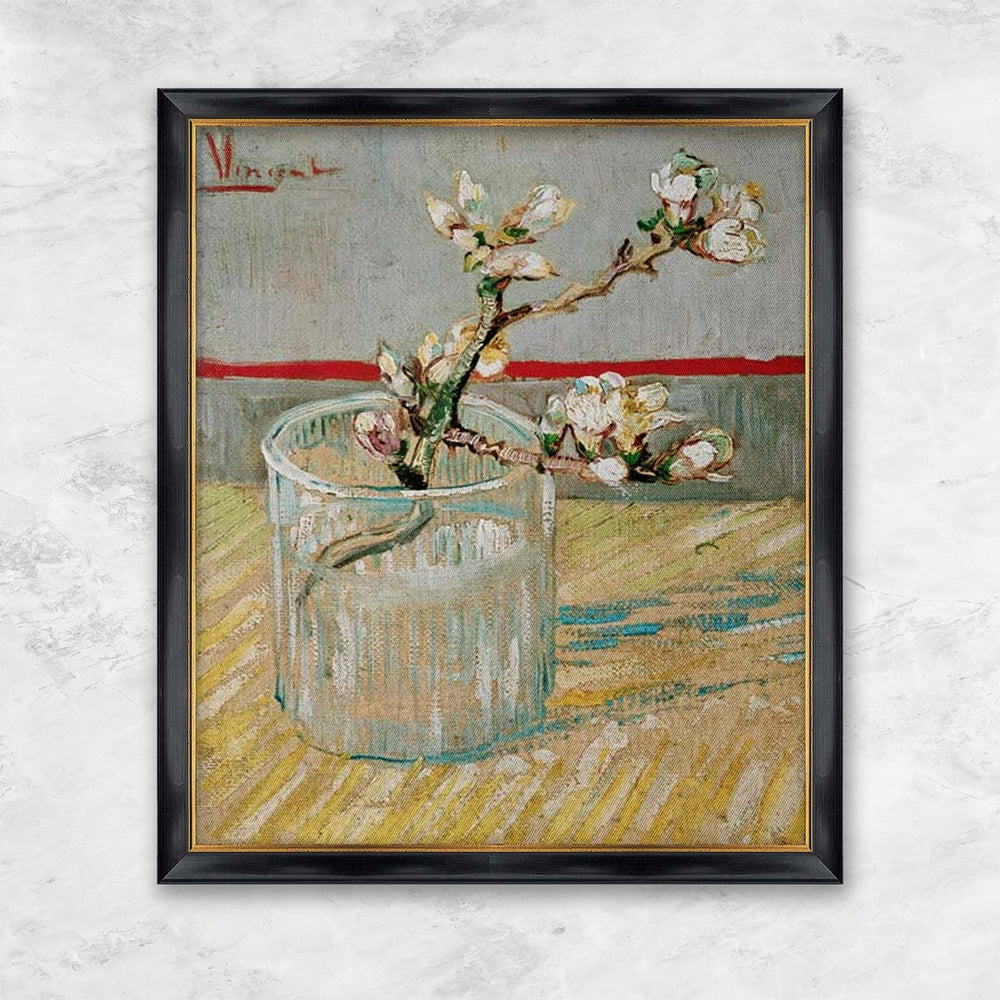 "Mandelblütenzweig" | Vincent van Gogh schwarzer Rahmen