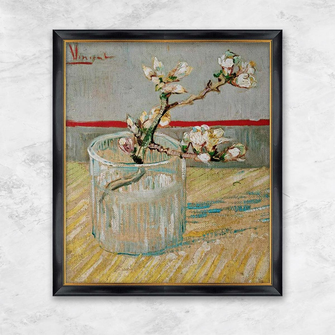 "Mandelblütenzweig" | Vincent van Gogh schwarzer Rahmen