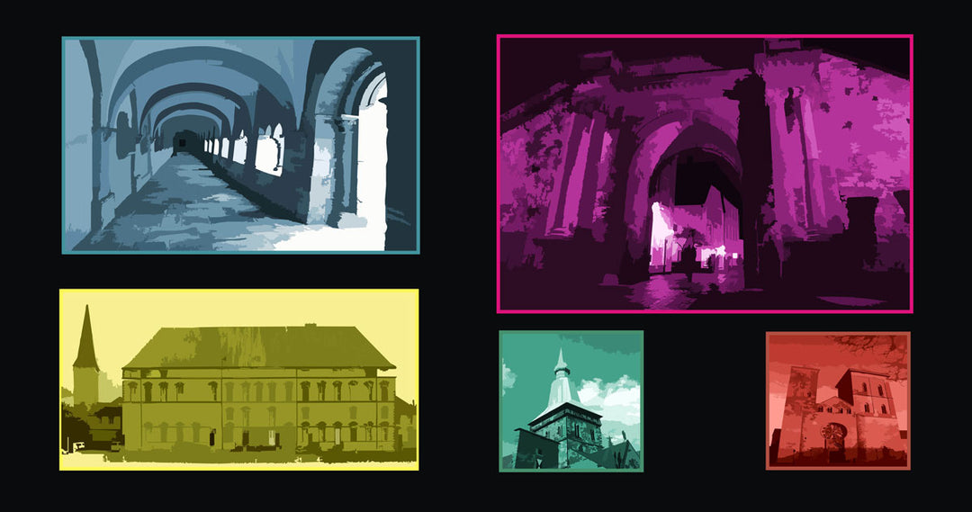 Osnabrück Kreuzgang (OSB-22) I Giclee auf Holzkeilrahmen