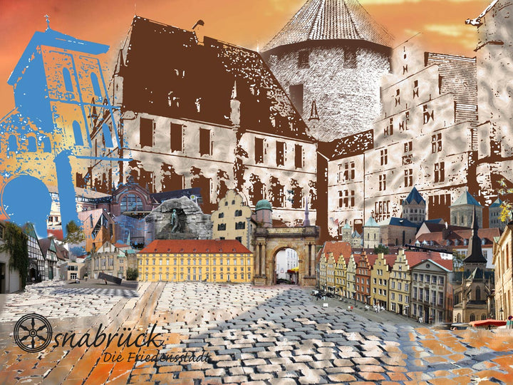 Osnabrück - Die Friedensstadt (OSB-31 ohne Auto) I Giclee auf Holzkeilrahmen