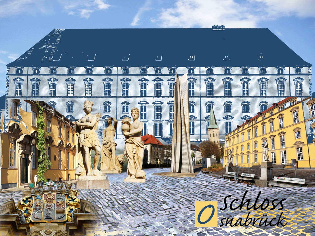 Schlossgarten Osnabrück Collage | Giclee auf Holzkeilrahmen