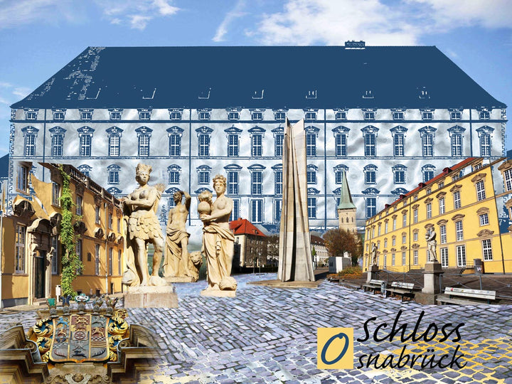 Schlossgarten Osnabrück Collage | Giclee auf Holzkeilrahmen