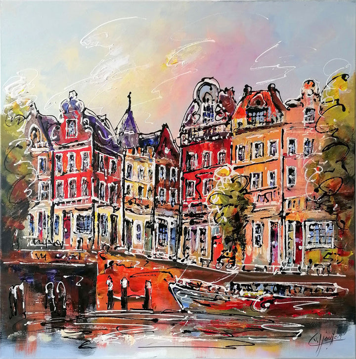 "Bunte Häuser am Kanal I" | Van Houten