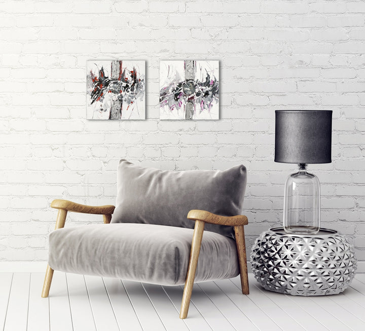 Ausdruck in Rot und Grau