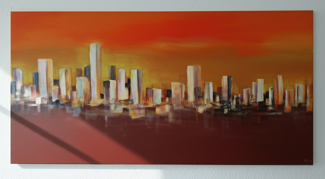 Orange and Dark Purple Skyline l A. Macone