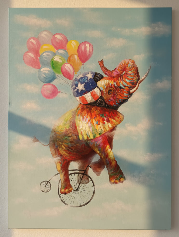 Elefant mit Luftballons