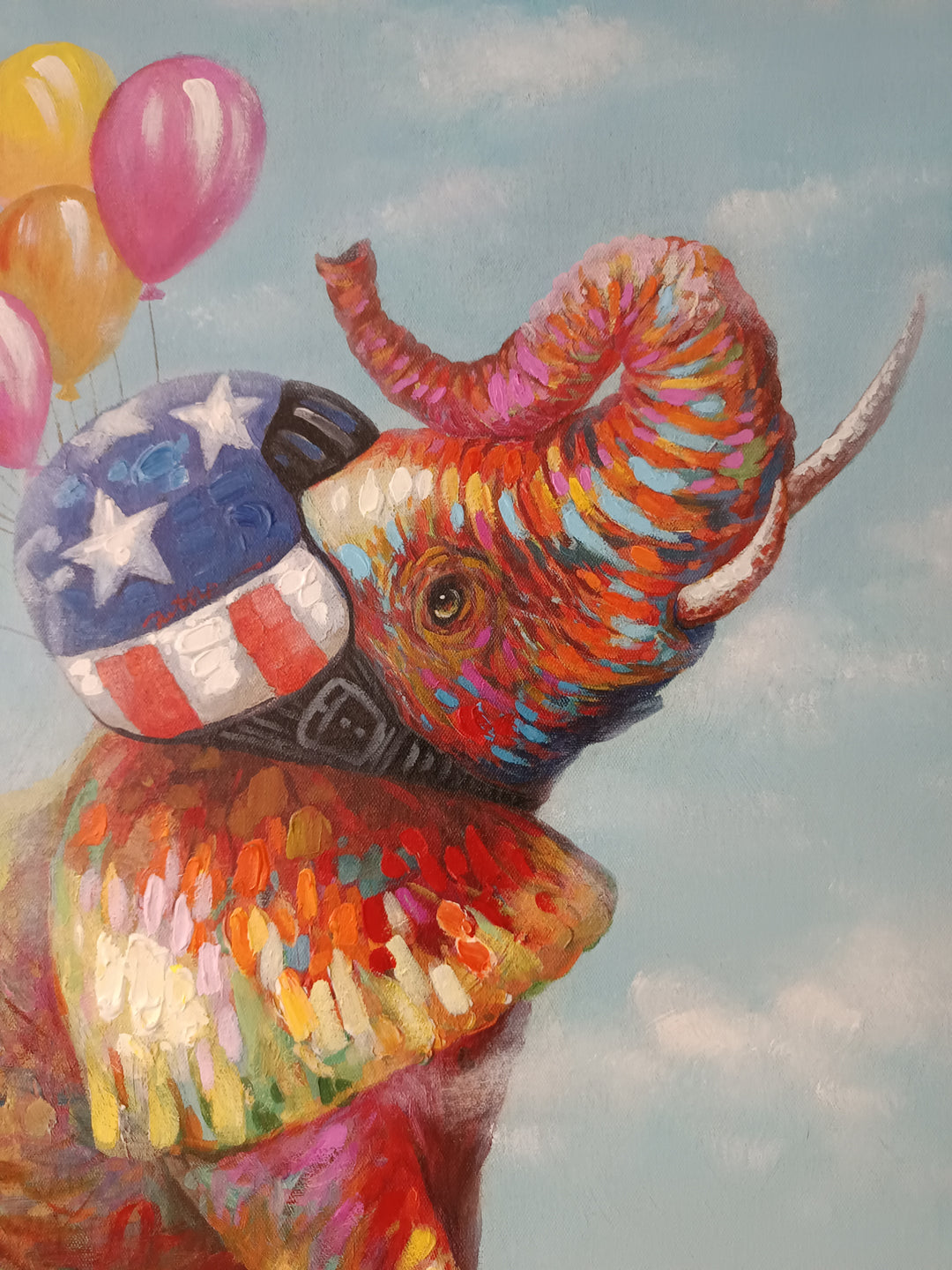 Elefant mit Luftballons