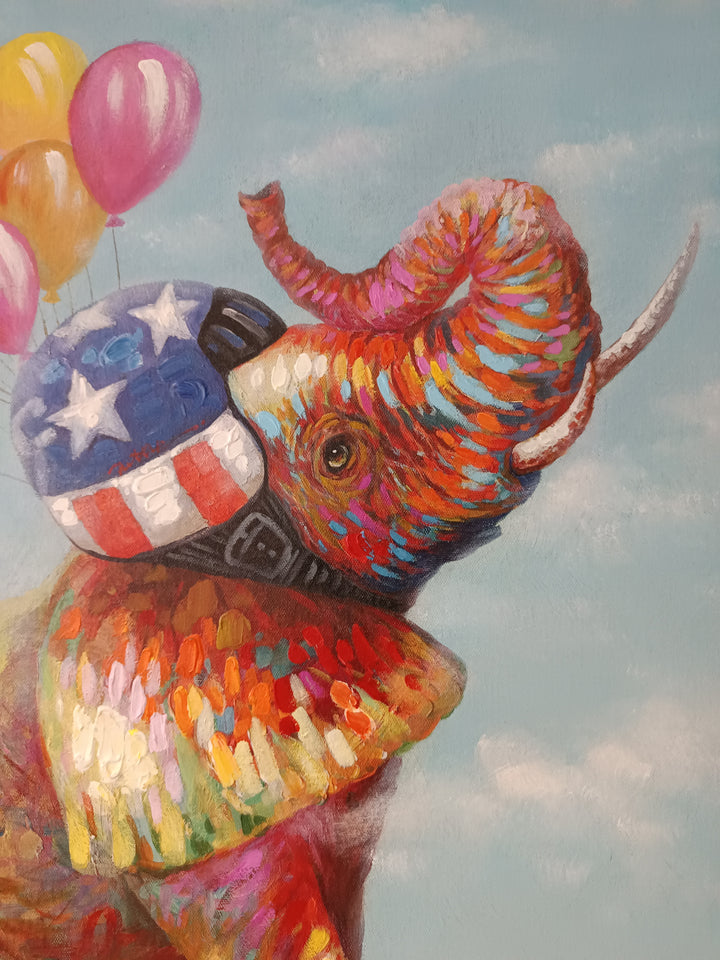 Elefant mit Luftballons