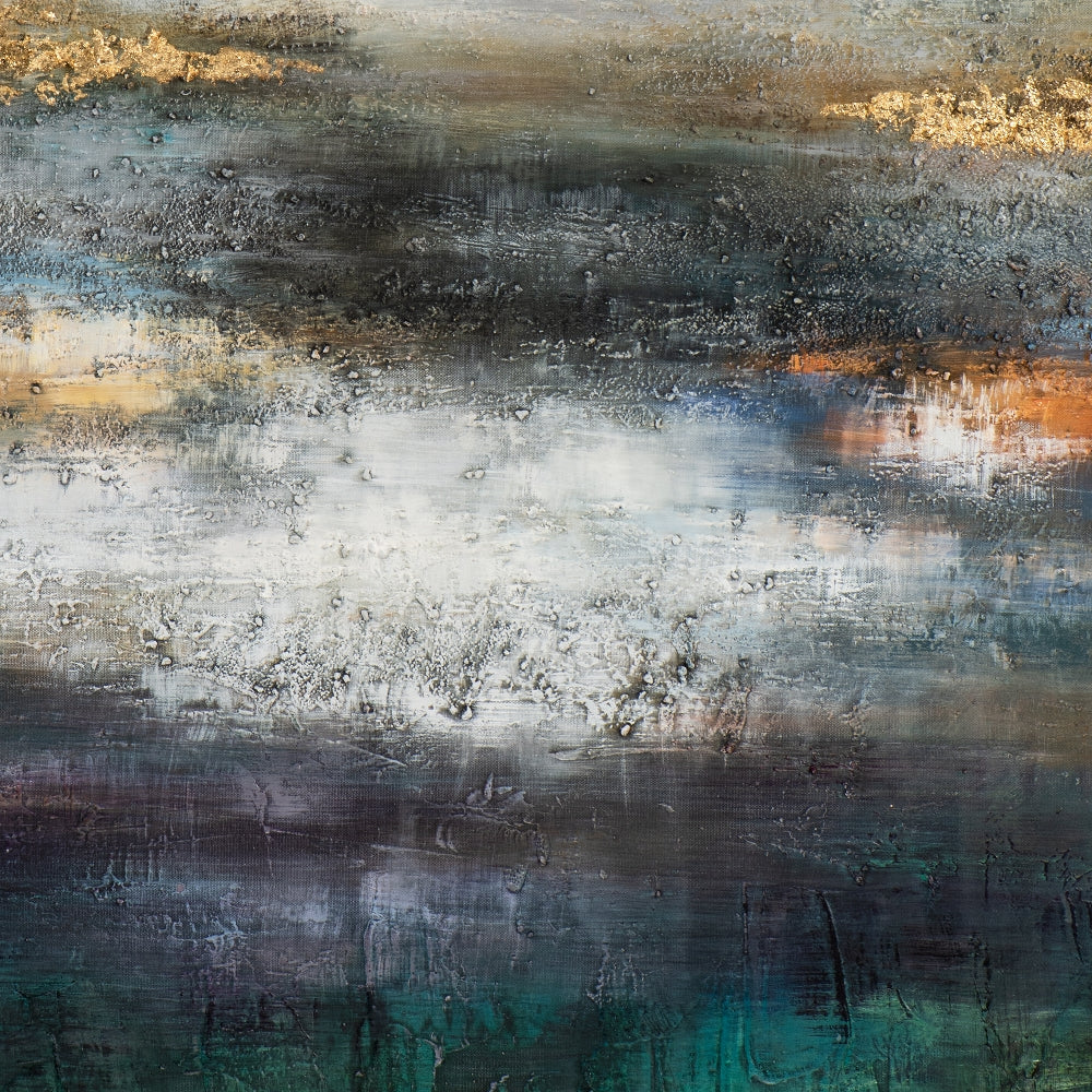 Grau-Grüne abstrakte Farbkomposition