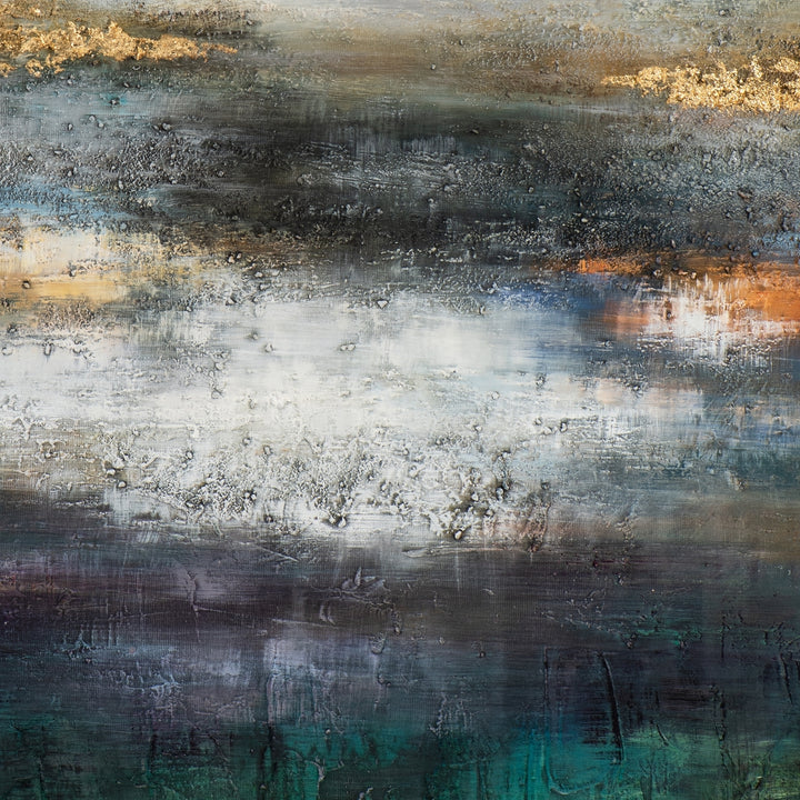 Grau-Grüne abstrakte Farbkomposition