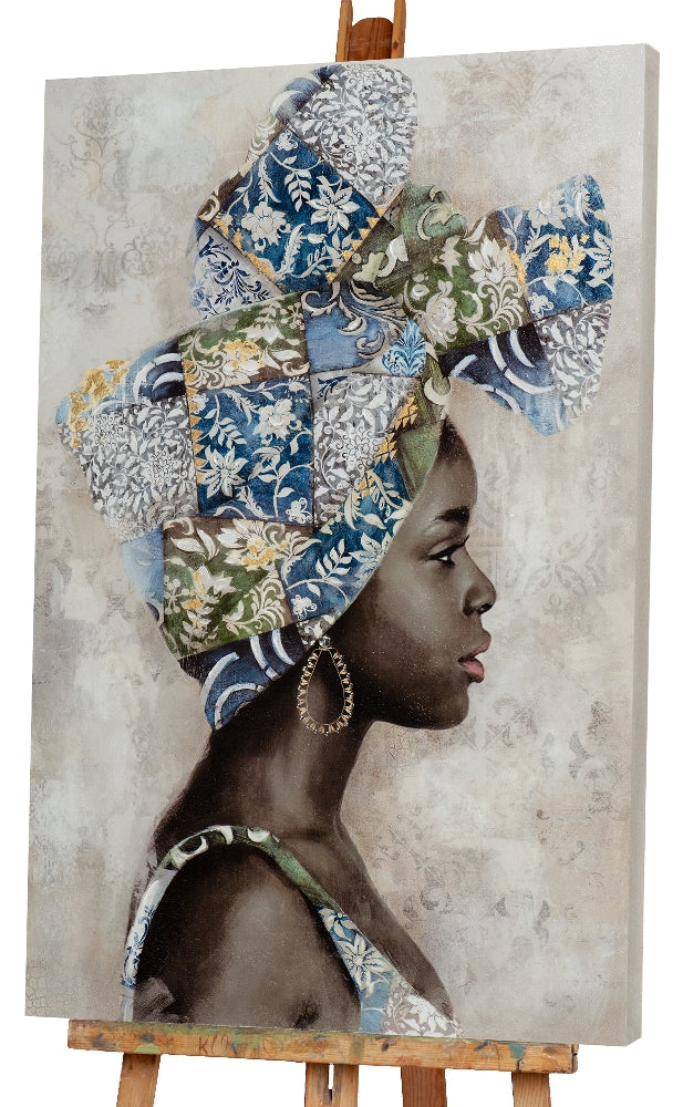 Schönheit mit blauem Turban