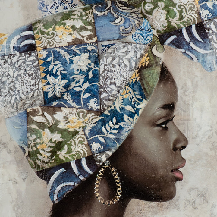 Schönheit mit blauem Turban