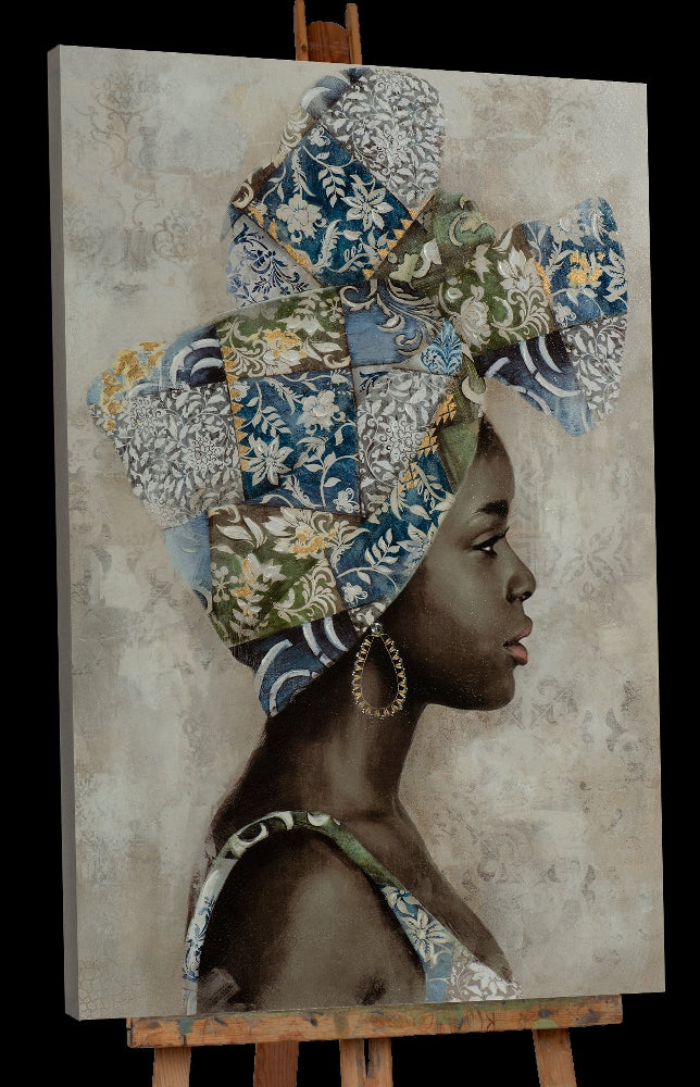 Schönheit mit blauem Turban