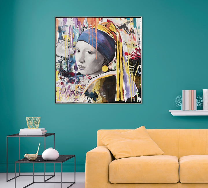 Street Art "Perlen-Mädchen"