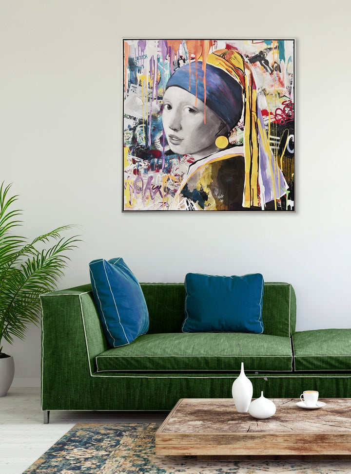 Street Art "Perlen-Mädchen"