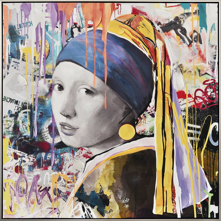 Street Art "Perlen-Mädchen"