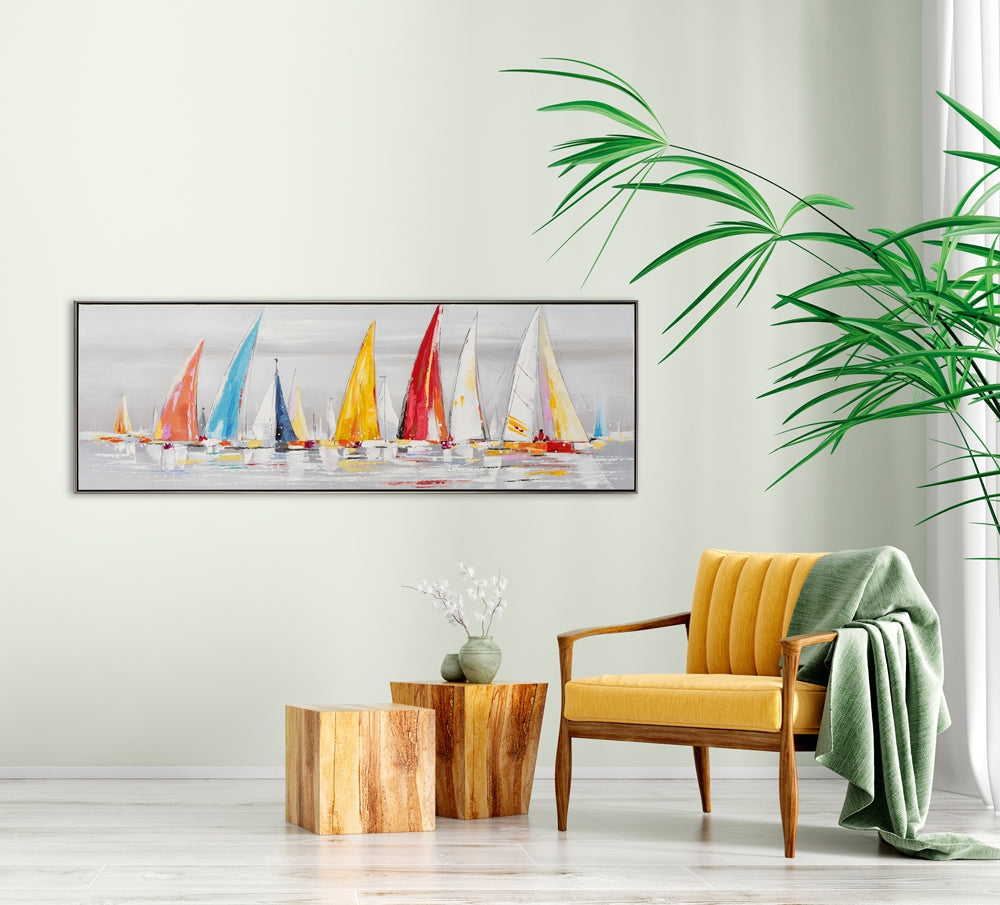 Bunte Segelboote