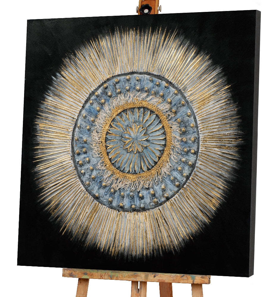 Blaugraues 3D Mandala