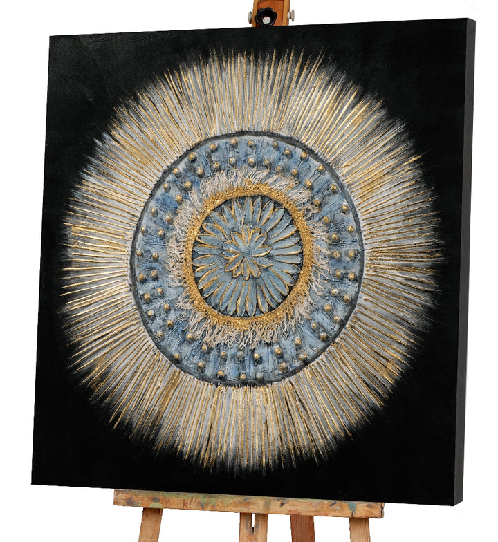 Blaugraues 3D Mandala