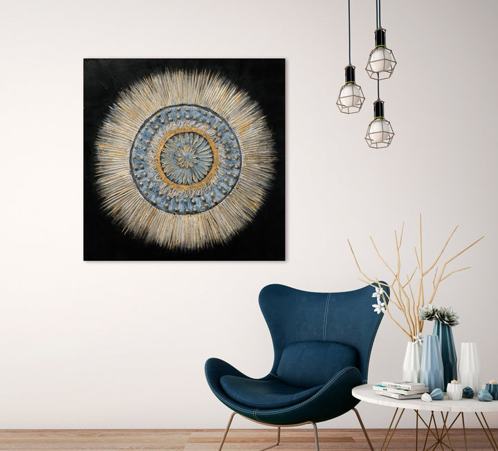 Blaugraues 3D Mandala