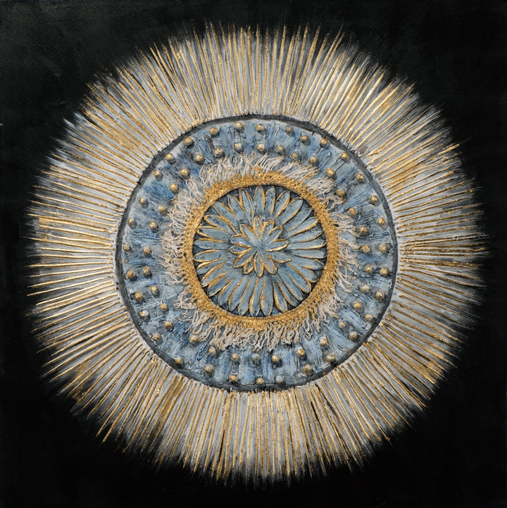 Blaugraues 3D Mandala