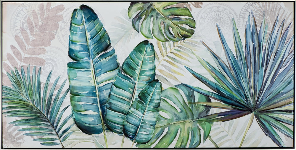 Blätter in grün und blau