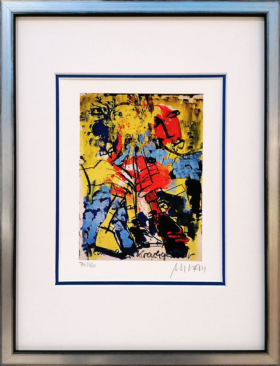 "Das Schweigen der Waffen III" | Armin Mueller-Stahl Lithografie mit Rahmen und Museumsglas