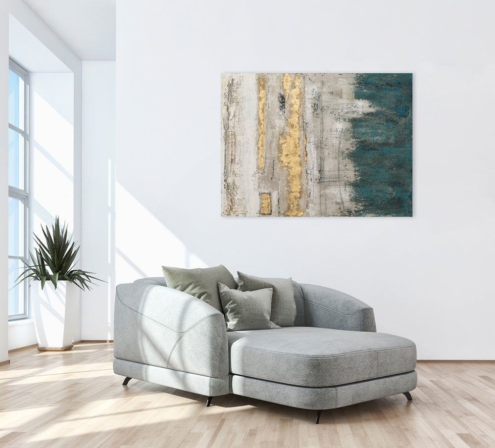 Glühende Silhouetten in Türkis