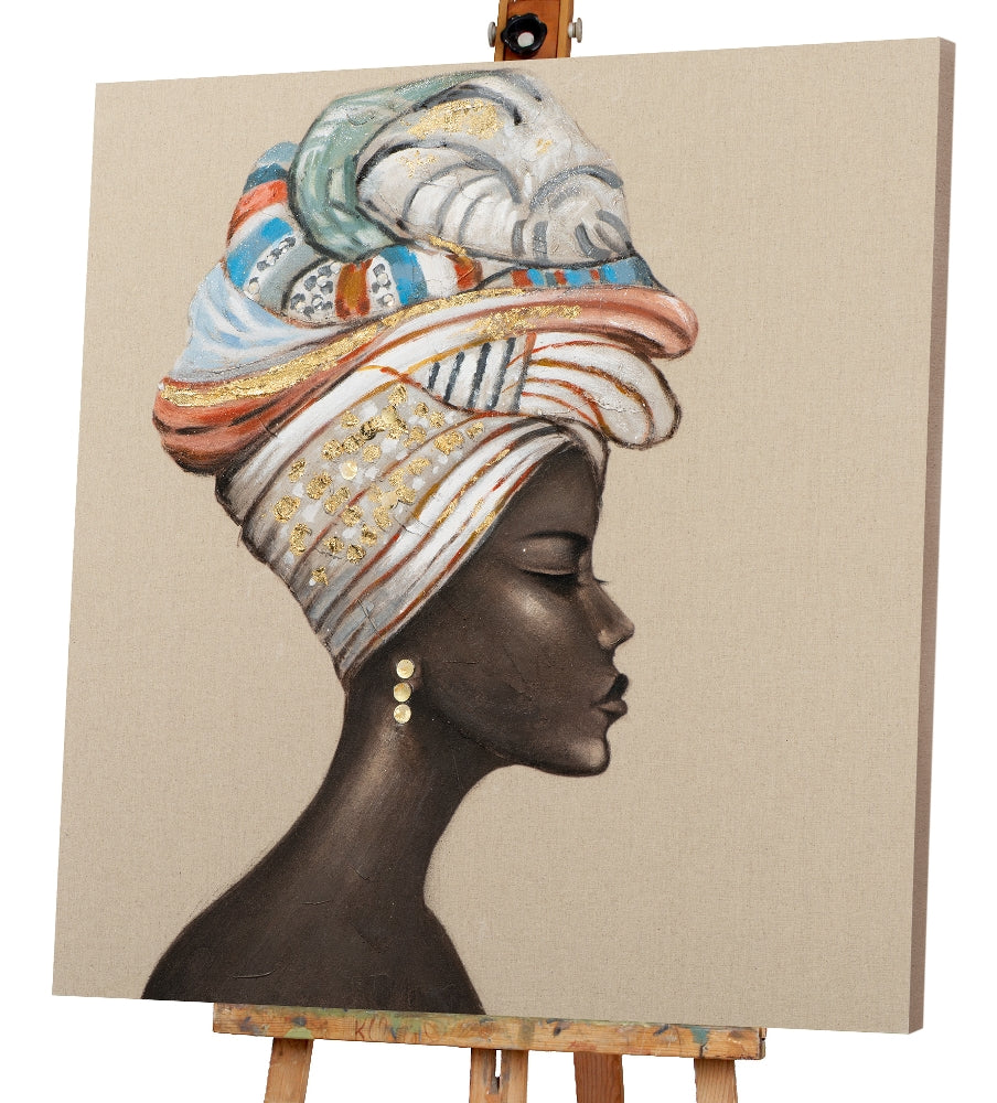 Schönheit mit buntem Turban