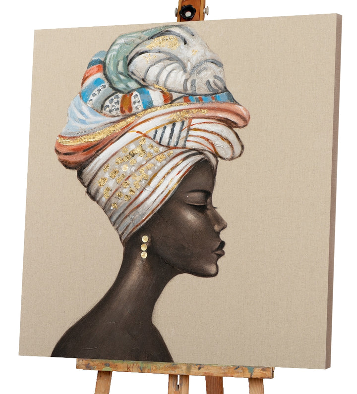 Schönheit mit buntem Turban