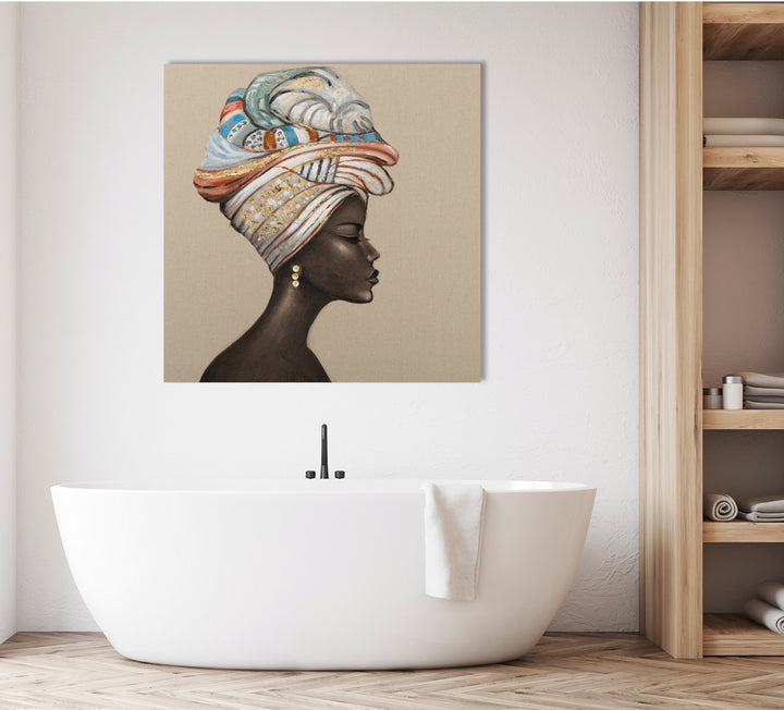 Schönheit mit buntem Turban