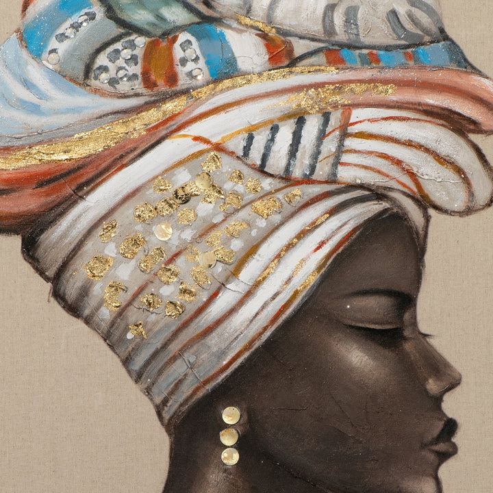 Schönheit mit buntem Turban
