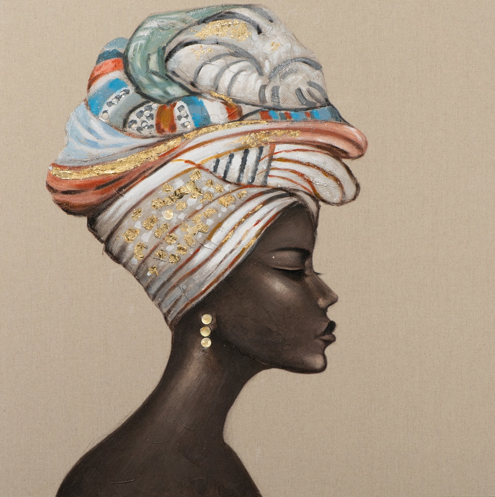 Schönheit mit buntem Turban