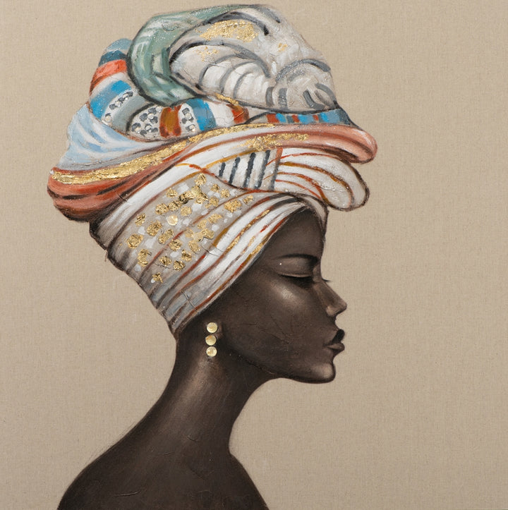 Schönheit mit buntem Turban