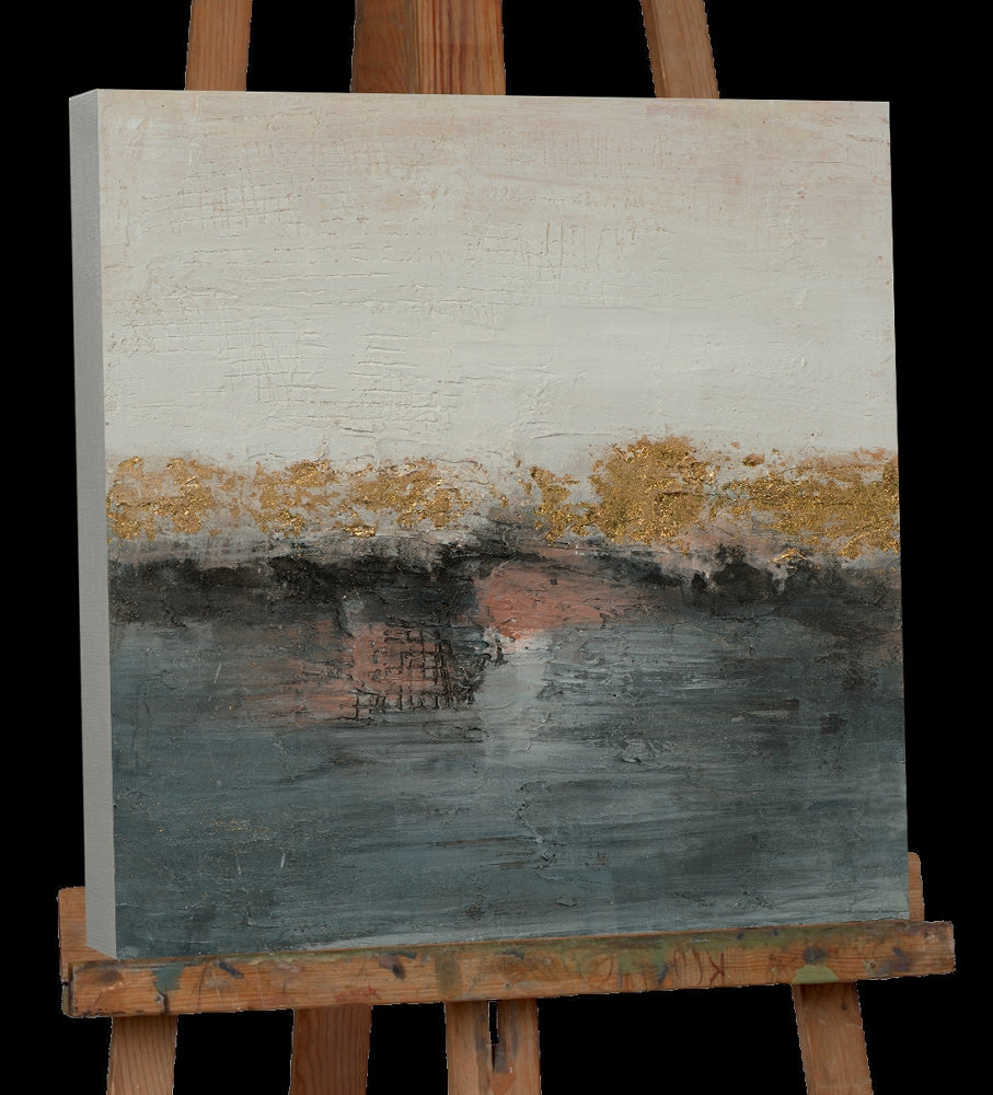 Abstrakter See mit Gold