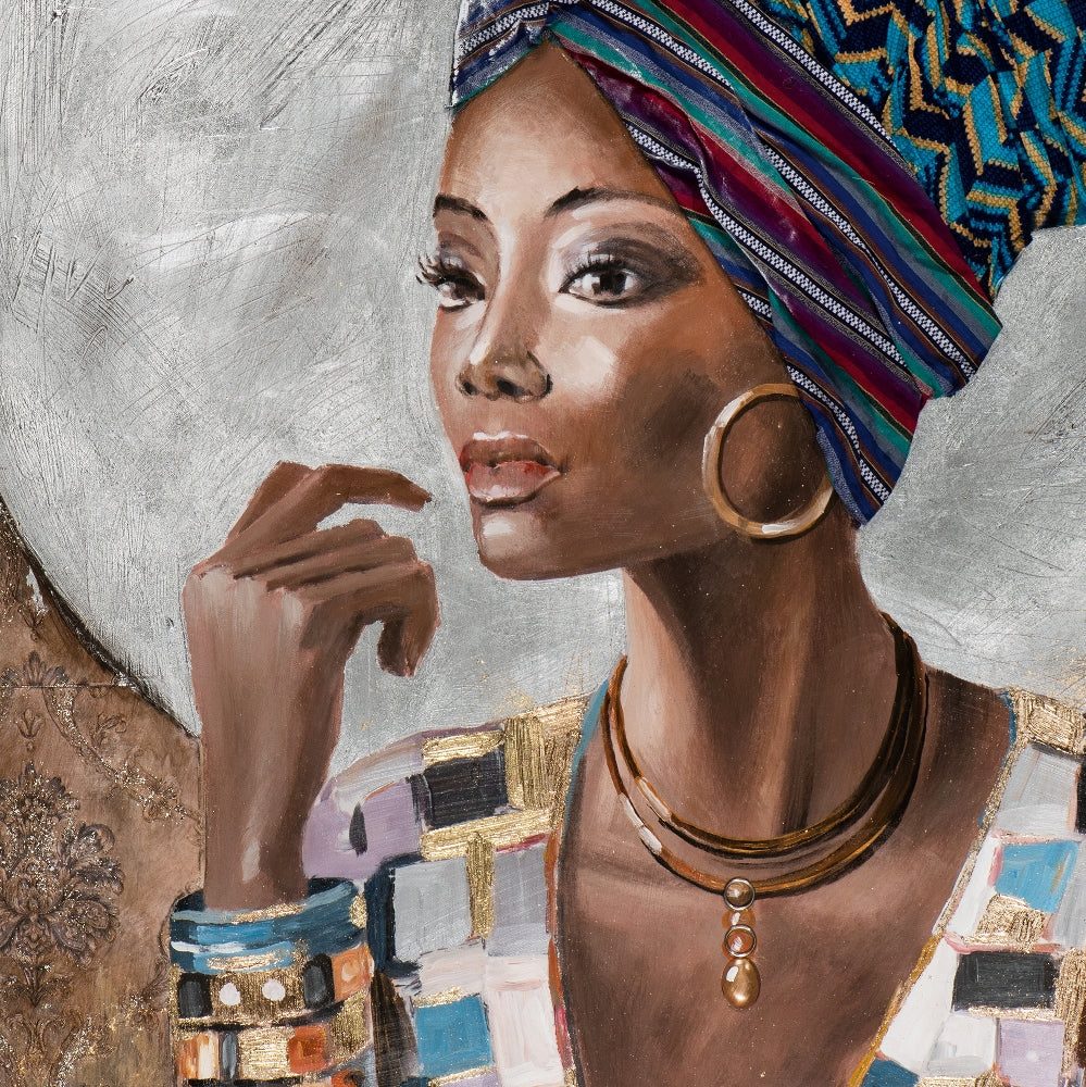 Geschmückte Schönheit mit Turban