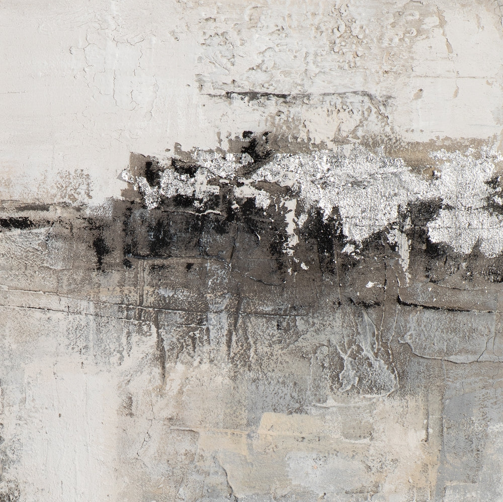 Abstrakte Variation in Grau und Silber