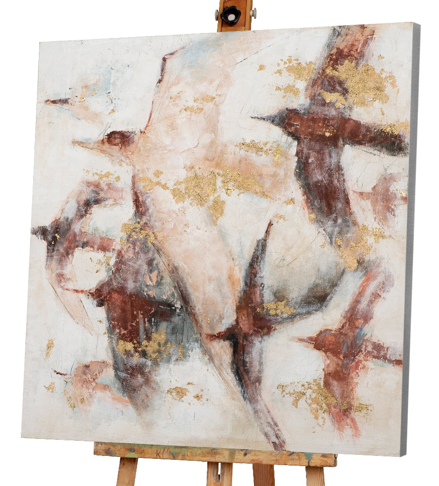 Abstrakte Vögel im Wind