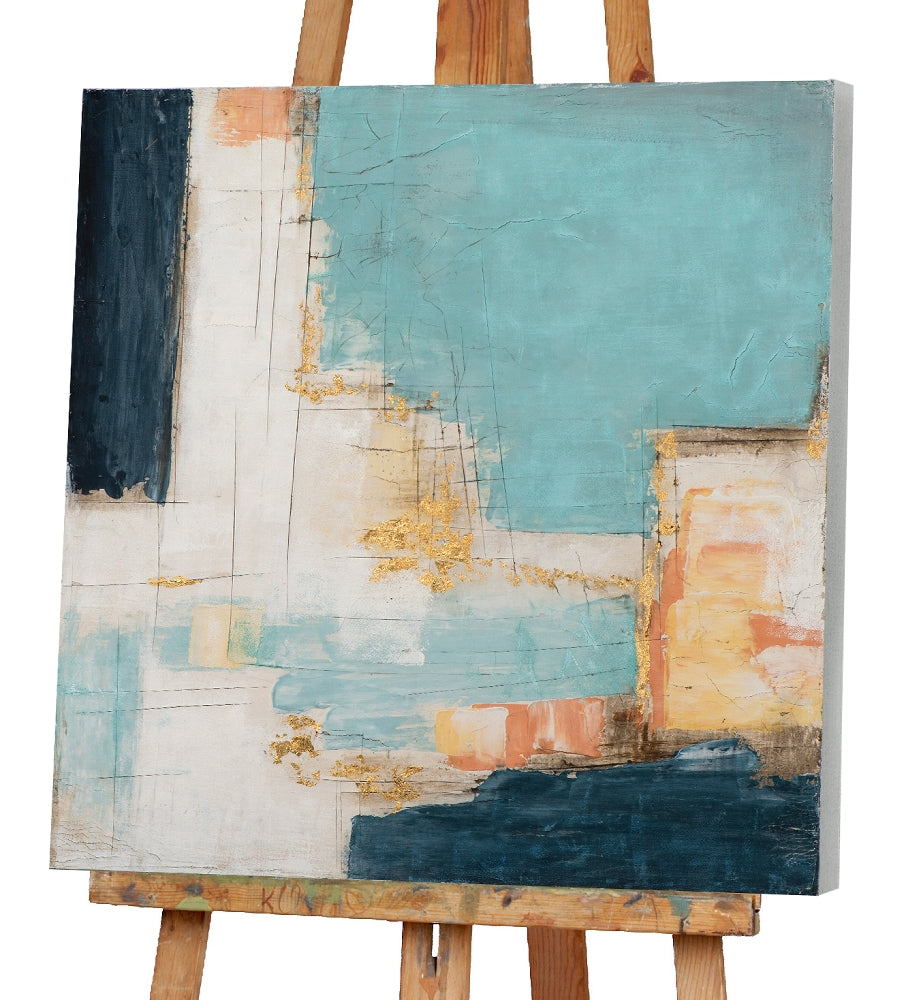 Komposition in Blau-Gold