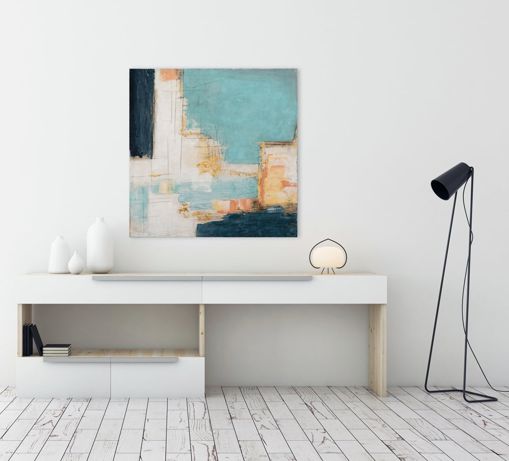 Komposition in Blau-Gold