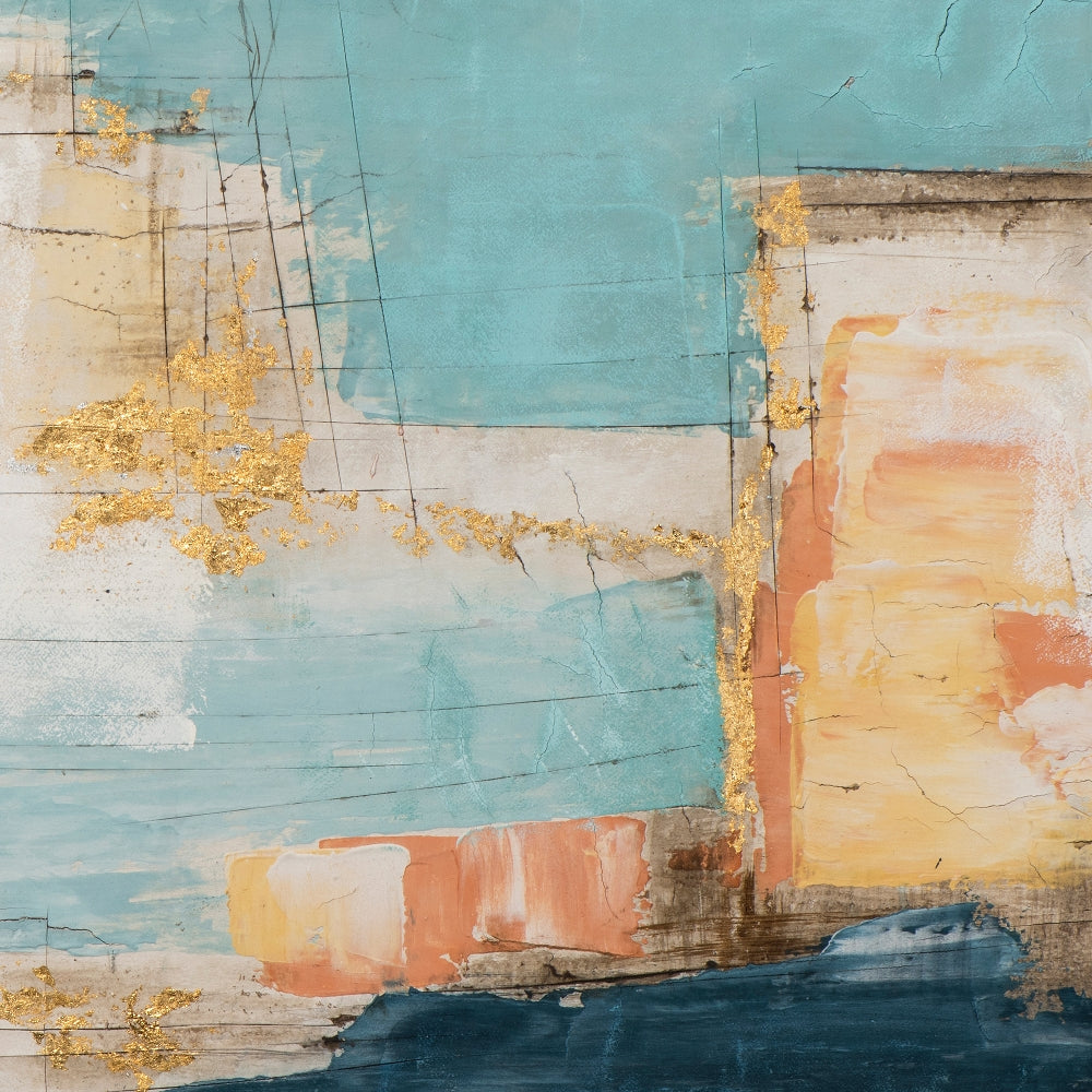 Komposition in Blau-Gold