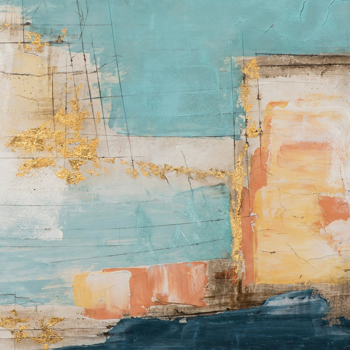 Komposition in Blau-Gold