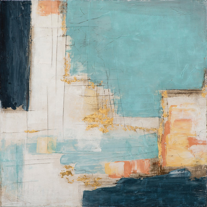 Komposition in Blau-Gold