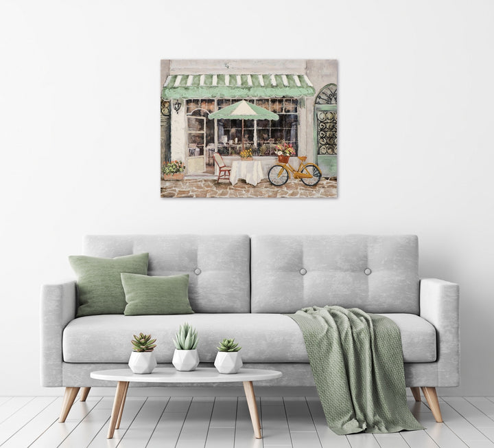Straßencafé in grün