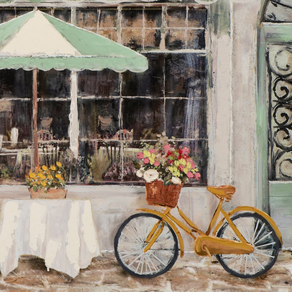 Straßencafé in grün